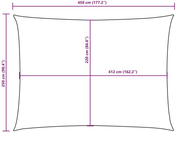vidaXL Sonnensegel Oxford-Gewebe Rechteckig 2,5x4,5 m Rot 135648 Bild 10