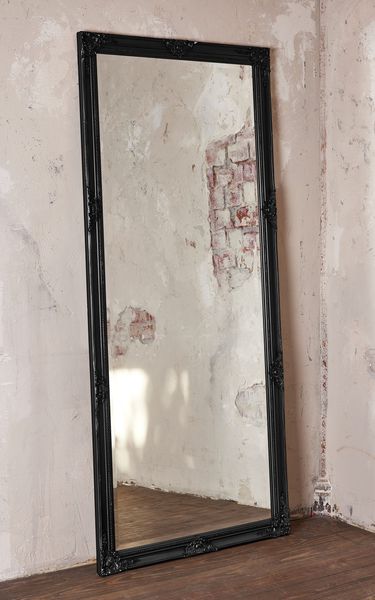 LC Home Wandspiegel Barock XXL Spiegel Schwarz ca.