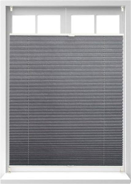 4 x Plissee Rollo grau 90x130 cm 10030531