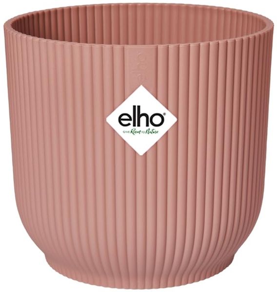 elho Vibes Fold Rund 40 Pflanzentopf - Blumentopf für Innen - 100% recyceltes Plastik - Ø 39 x H 36.2 - Rosa/Zartrosa