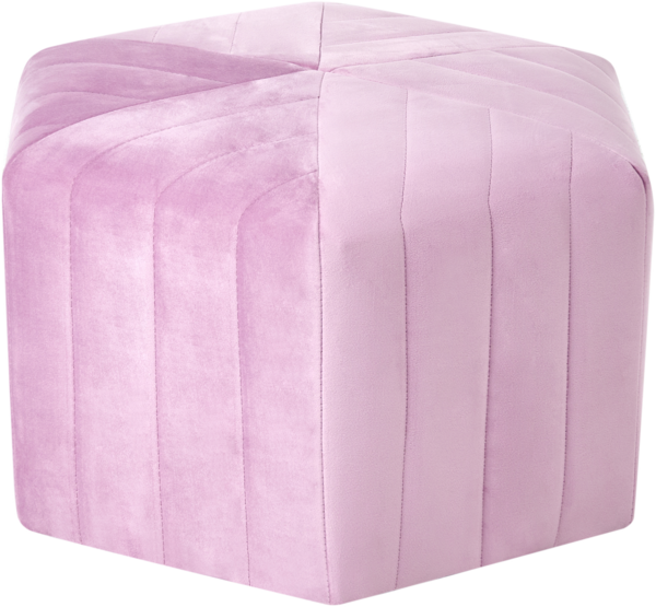 Pouf MURIETTA Samtstoff Hellviolett