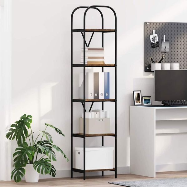 vidaXL Bücherregal Geräucherte Eiche 40 x 30 x 183 cm Holzwerkstoff 879871