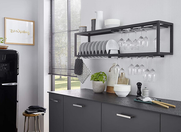 Aluments Quader-Rack Regal in SCHWARZ mit 45 cm Höhe und 120 cm Breite / Regalsystem / Modulregal Bild 7