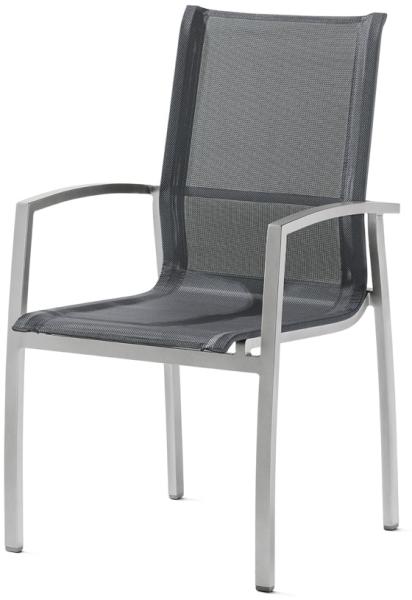 Sieger 323/A-SG Loungemöbel stapelbar, Aluminium Hellgrau 59 x 99 x 62 cm