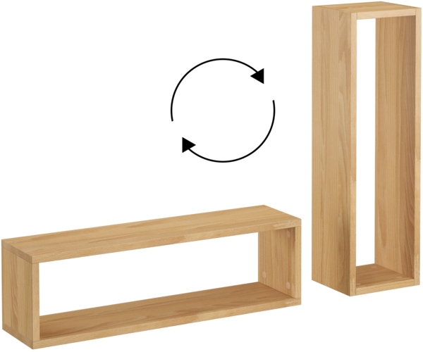 Wandablage Regal Ablage aus Buche Länge wählbar V-90.84-53Einzelartikel