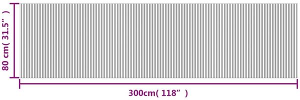 vidaXL Teppich Rechteckig Grau 80x300 cm Bambus 376784 Bild 8