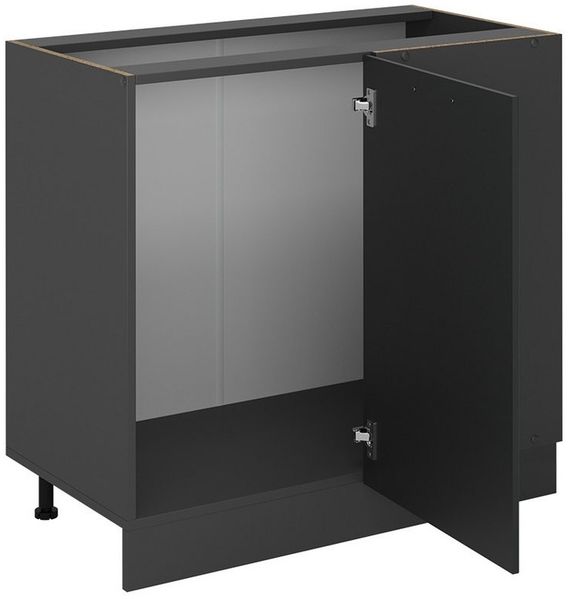 Eckunterschrank R-Line Anthrazit Landhaus 86 cm ohne Arbeitsplatte Vicco Bild 3