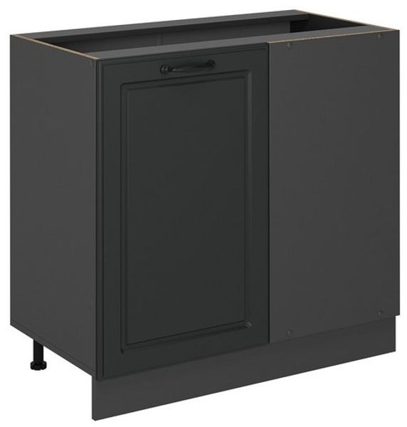 Eckunterschrank R-Line Anthrazit Landhaus 86 cm ohne Arbeitsplatte Vicco Bild 4