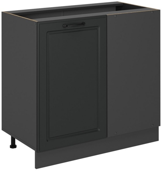 Eckunterschrank R-Line Anthrazit Landhaus 86 cm ohne Arbeitsplatte Vicco