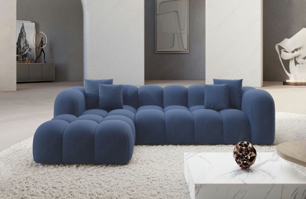 Sofa Dreams Ecksofa Stoffsofa Eckcouch Polster Eck Sofa Formentera L Form kurz Stoff, Loungesofa Bild 1