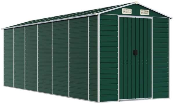 vidaXL Gerätehaus Grün 191x555x198 cm Verzinkter Stahl 3188236