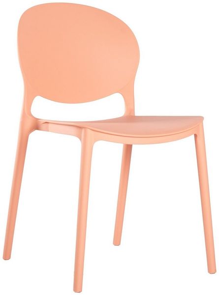 Lüllmann Besucherstuhl Designstuhl aus Polypropylen, Farbe rosé (1, 1 St), Designerstuhl aus Kunststoff, robust, pflegeleicht