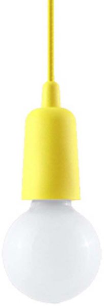 Pendelleuchte, Gelb, H 90 cm, 1-flammig, PVC