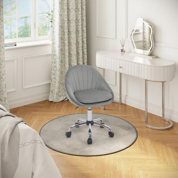 Woltu Bürostuhl (1 St), ergonomisch, Schminkstuhl, Schreibtischstuhl 150 kg belastbar