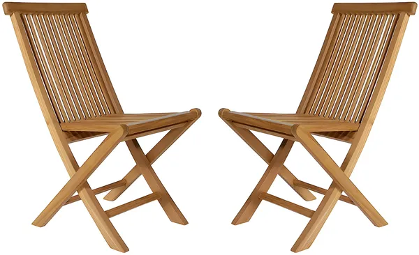 Vente-unique - BYBLOS Garden dining set Holz, Platte Beige - B 62 cm x H 89 cm x L 46,6 cm