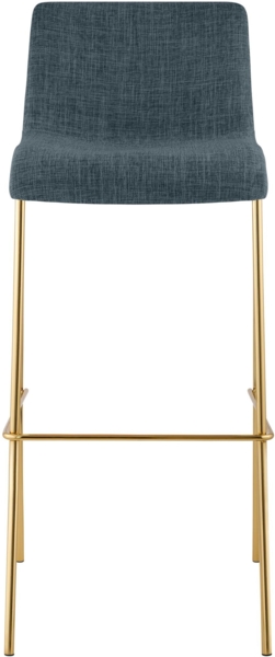 CLP Barhocker Hover stapelbar Stoffbezug Vierfußgestell Goldoptik bis 150 kg,blau Bild 4