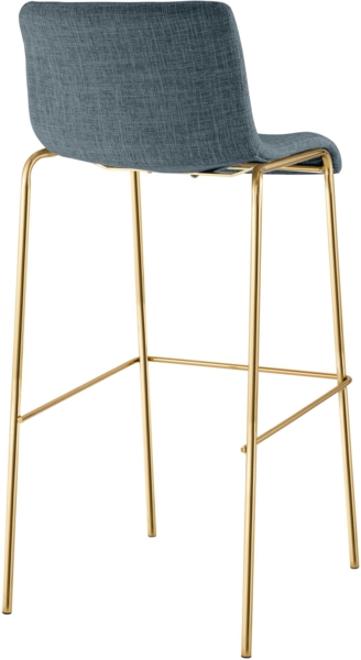 CLP Barhocker Hover stapelbar Stoffbezug Vierfußgestell Goldoptik bis 150 kg,blau Bild 6