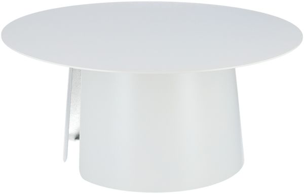 Beistelltisch Feel aus Aluminium, Weiß, Ø 80 cm