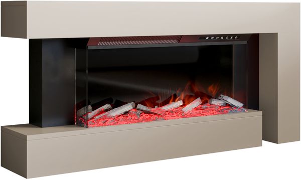 Kommode Haga mit Kamin (Farbe: Cashmere)