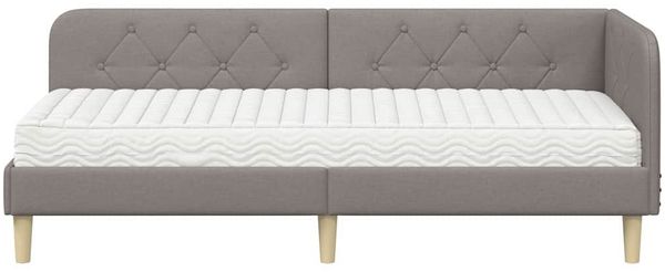 vidaXL Eckbettgestell Taupe 80 x 200 cm Stoff 3394106 Bild 5