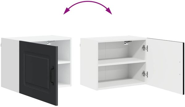 vidaXL Geschirrspülerfront Kalmar 2 pcs Schwarz 50 x 31 x 40 cm 884537 Bild 12