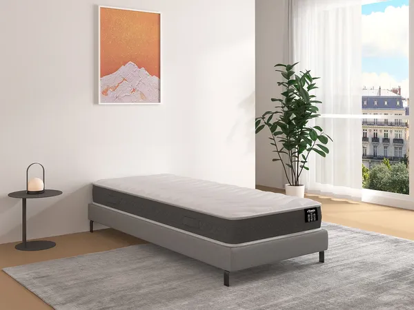 Vente-unique - ENOROS Matratze Stoff Weiß - B 90 cm x H x L 190 cm