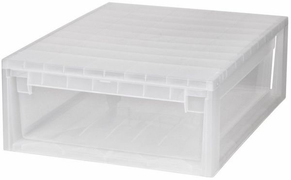 Kreher Aufbewahrungsbox Schubladenbox 52 Größe XL, 22 Liter - extra tief und halbhoch