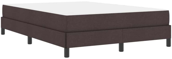 vidaXL Boxspringbett mit Matratze Dunkelbraun 160 x 200 cm Stoff 3398503