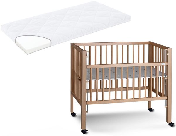 Tissi Anstellbett / Beistellbett Sophie inkl. Matratze Buche Natur