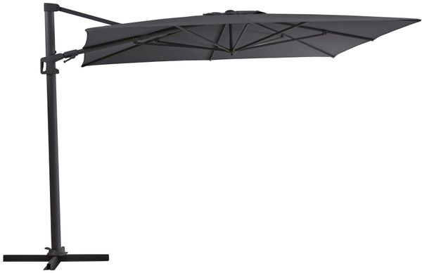 Sonnenschirm Vinovo, aus Aluminium und Polyester, quadratisch, neigbar, anthrazit, 300x300 cm