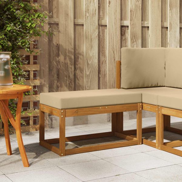 vidaXL Outdoor Hocker Bank Massivholz Akazie Natur 900667
