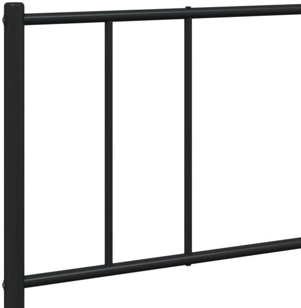 vidaXL Bettgestell mit Kopf- und Fußteil Metall Schwarz 200x200 cm 352505 Bild 8