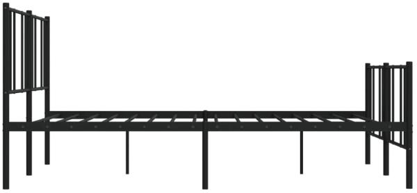 vidaXL Bettgestell mit Kopf- und Fußteil Metall Schwarz 200x200 cm 352505 Bild 6