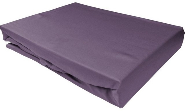 Bettwaesche-mit-Stil Mako-Satin Spannbettlaken lila (malve) 120x200cm Höhe 5-10cm Bild 4