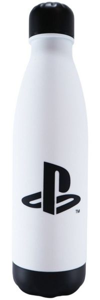 Kids Euroswan Trinkflasche Sony Playstation 2-er Set Wasserflasche Flasche 650 ml Schwarz Weiß
