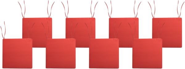 Gartenstuhlkissen 8er Set SASSARI PREMIUM 46 x 46 cm Rot