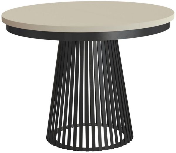 Beautysofa Esstisch Lumi im Loft-Stil, ausziehbar Ø 100–180 cm (hitze- und verfärbung beständig, Metallbeinen), verschiedene Farben Bild 2