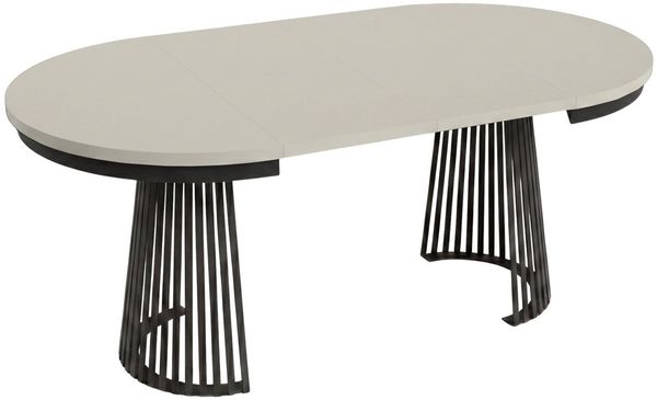 Beautysofa Esstisch Lumi im Loft-Stil, ausziehbar Ø 100–180 cm (hitze- und verfärbung beständig, Metallbeinen), verschiedene Farben Bild 4