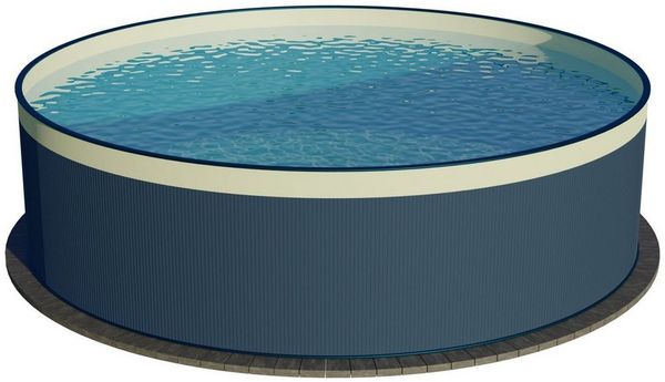 Waterman Rundpool Stahlwandpool rund Größe wählbar, 90 cm tief, Stah (Einzelbecken, 1-tlg), verzinkte Stahlwand