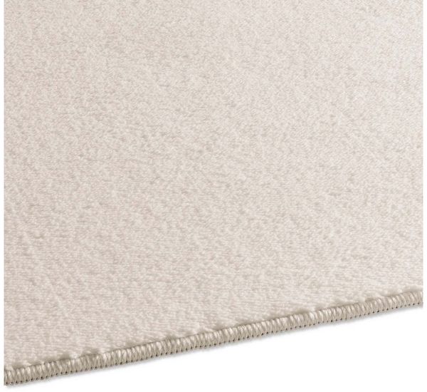 TaraCarpet Teppich TaraCarpet Kitten sehr weich und waschbar für Wohnzimmer Schlafzimmer, rechteckig, Höhe: 12 mm, Kurzflor Teppich uni einfarbig super soft weich waschbar creme 140x200