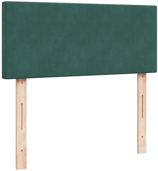 vidaXL Boxspringbett mit Matratze Dunkelgrün 120x200 cm Samt 3288579 Bild 9