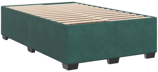 vidaXL Boxspringbett mit Matratze Dunkelgrün 120x200 cm Samt 3288579 Bild 6