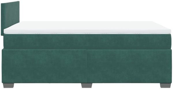 vidaXL Boxspringbett mit Matratze Dunkelgrün 120x200 cm Samt 3288579 Bild 10