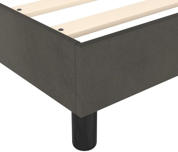 vidaXL Boxspringbett mit Matratze Dunkelgrau 90x190 cm Samt 3144304 Bild 7
