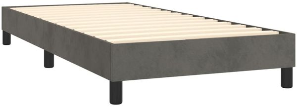 vidaXL Boxspringbett mit Matratze Dunkelgrau 90x190 cm Samt 3144304 Bild 5