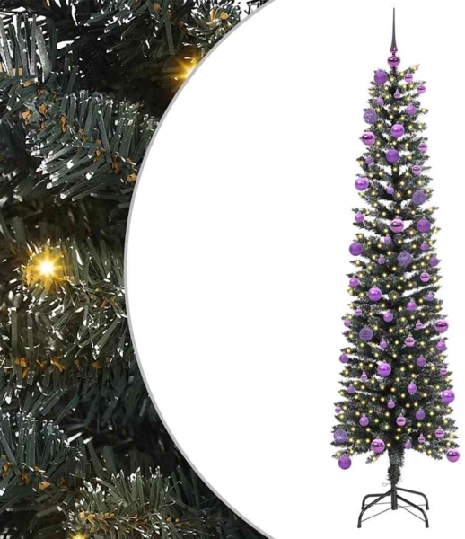 vidaXL Künstlicher Weihnachtsbaum mit 300 LEDs mit Ständer Grün 180 cm 3395946