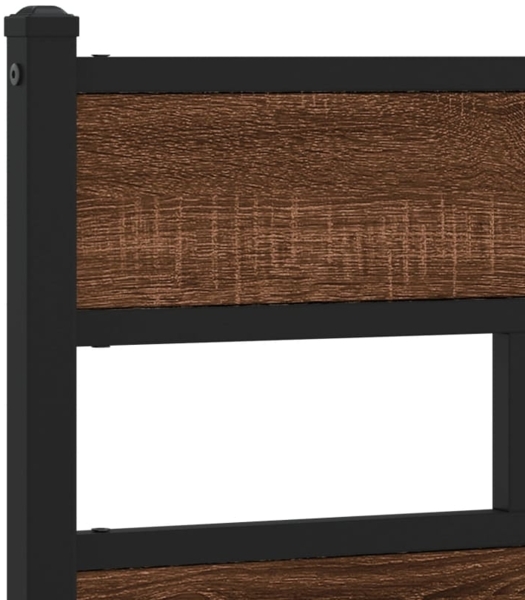 vidaXL Metallbett ohne Matratze Eichen-Optik 120x190 cm 4017323 Bild 7