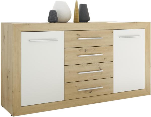 Sideboard >Frieda< in Artisan Eiche - 168x89x46cm (BxHxT)