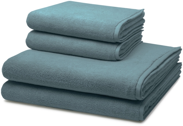 Ross Sensual Skin 4 tlg. Frottier-Set - 2 X Handtuch (50 X 100cm), 2 X Duschtuch (75 X 140cm) - 500 g/m2 - Pazifik