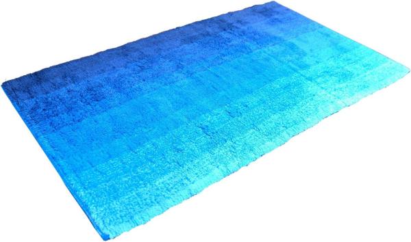 Design Badteppich angenehm weich - Attraktive Farbverlauf Optik 55x65 cm blau